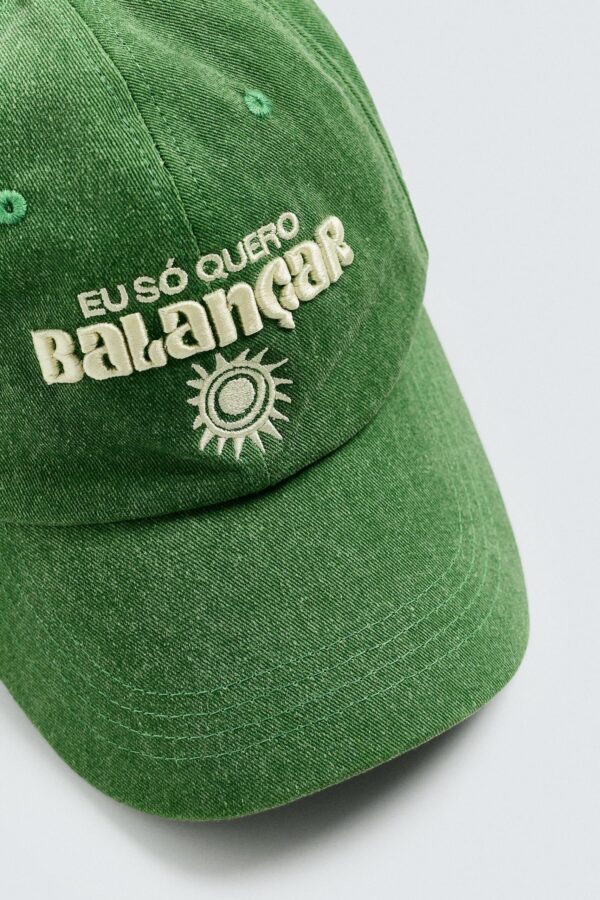 Contrast Embroidery Cap - Image 4