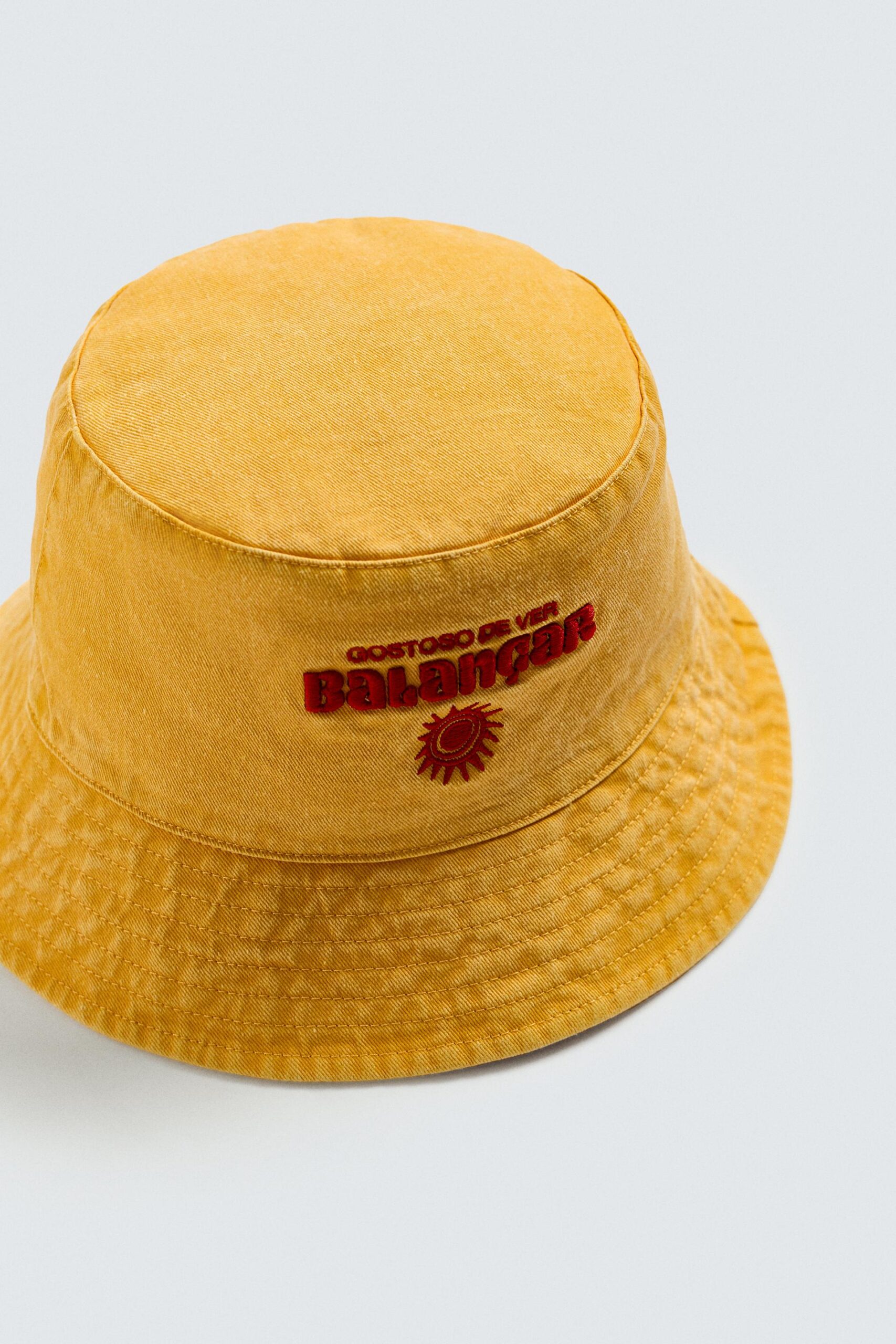 Contrast Embroidery Bucket Hat - Image 2